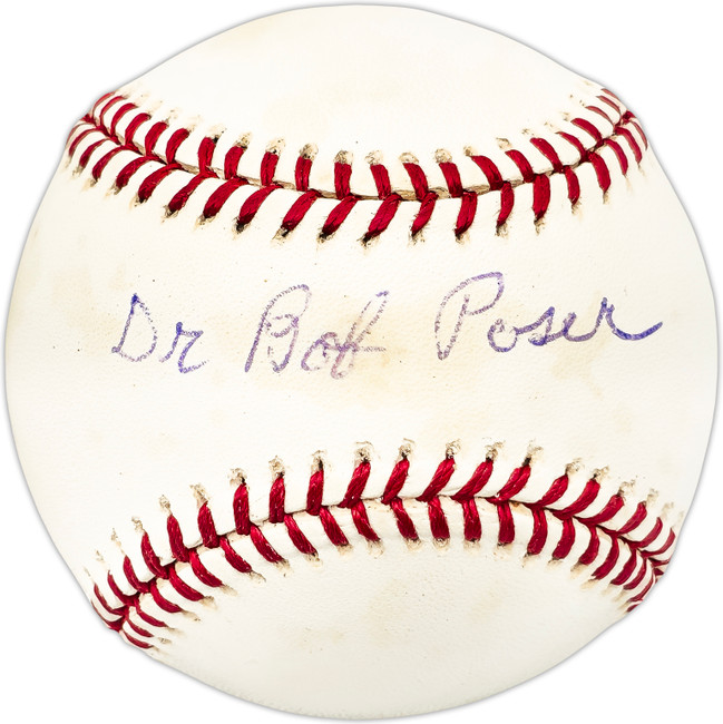 Dr. Bob Poser Autographed Official AL Baseball Chicago White Sox Beckett BAS QR #BL93643