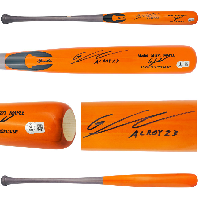 Gunnar Henderson Autographed Orange Chandler Player Model Baseball Bat Baltimore Orioles "AL ROY 23" Beckett BAS Witness Stock #225827