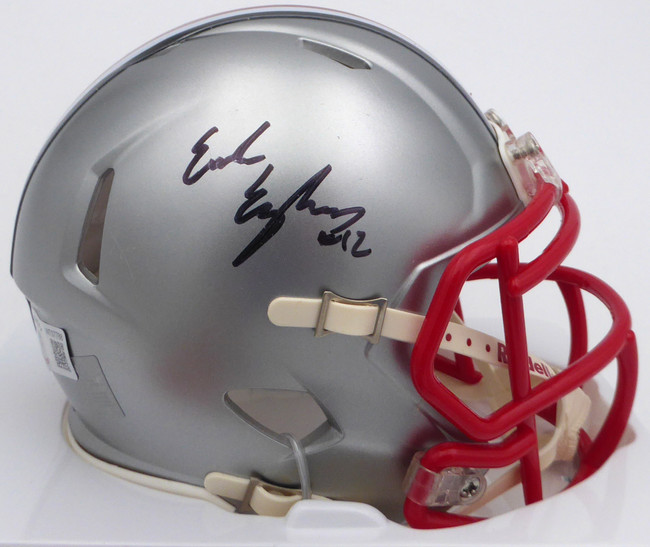 Emeka Egbuka Autographed Ohio State Buckeyes Mini Helmet Beckett BAS QR #WT07788