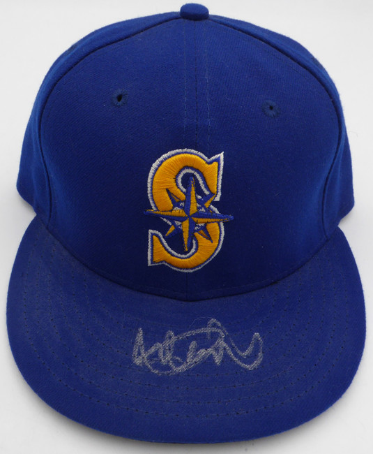 Ichiro Suzuki Autographed Sunday Throwback Hat Seattle Mariners IS Holo SKU #225870