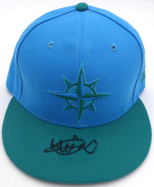 Ichiro Suzuki Autographed Blue Alternate Hat Seattle Mariners IS Holo SKU #225872