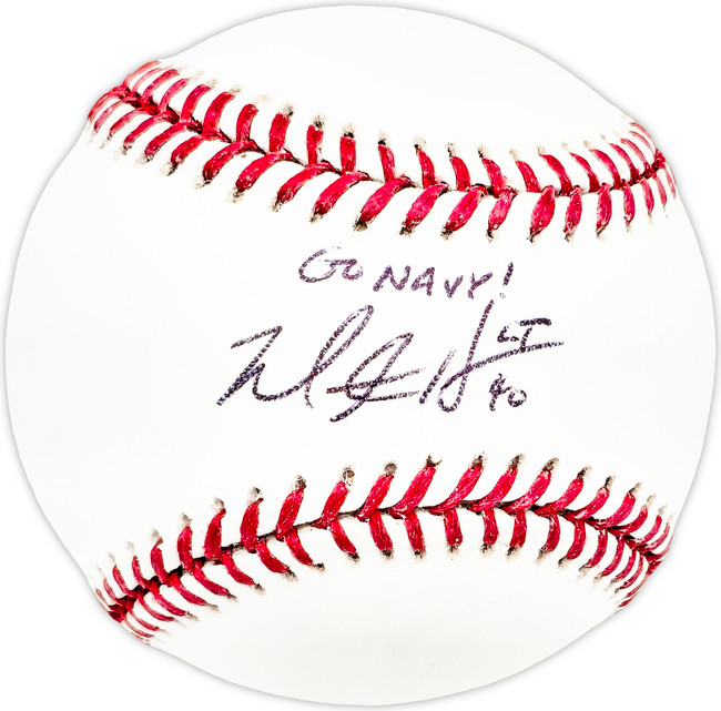 Mitch Harris Autographed Official MLB Baseball St. Louis Cardinals "Go Navy!" SKU #226064