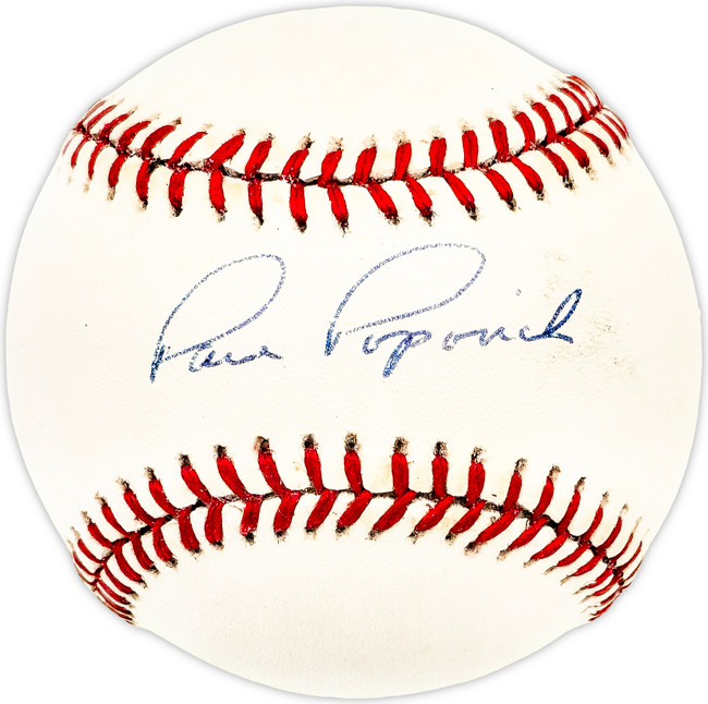 Paul Popovich Autographed Official NL Baseball Chicago Cubs, Los Angeles Dodgers SKU #225955