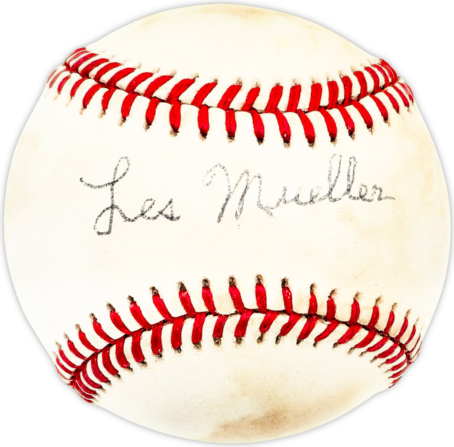 Les Mueller Autographed Official AL Baseball Detroit Tigers SKU #226027