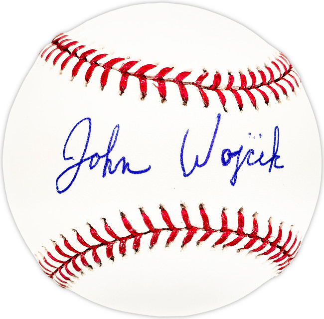 John Wojcik Autographed Official MLB Baseball KC A's SKU #225931