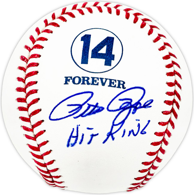 Pete Rose Autographed Official Forever 14 Logo MLB Baseball Cincinnati Reds "Hit King" Beckett BAS #E94496