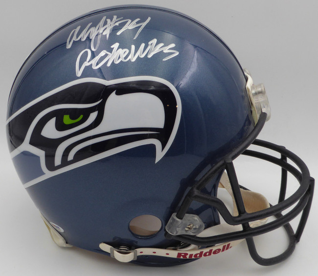 Marshawn Lynch Autographed Seattle Seahawks Authentic Full Size Helmet "Go Hawks" PSA/DNA #4A83306