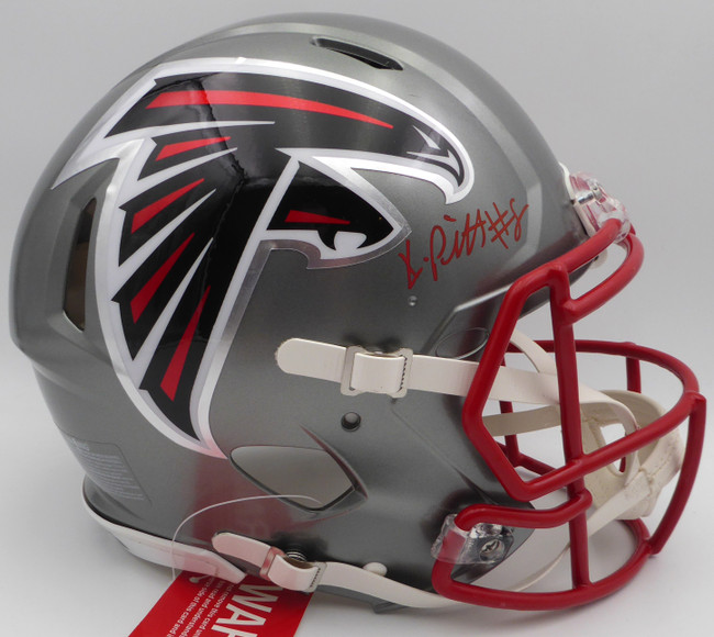 Kyle Pitts Autographed Atlanta Falcons Authentic Flash Silver Full Size Helmet Beckett BAS QR #WL25821