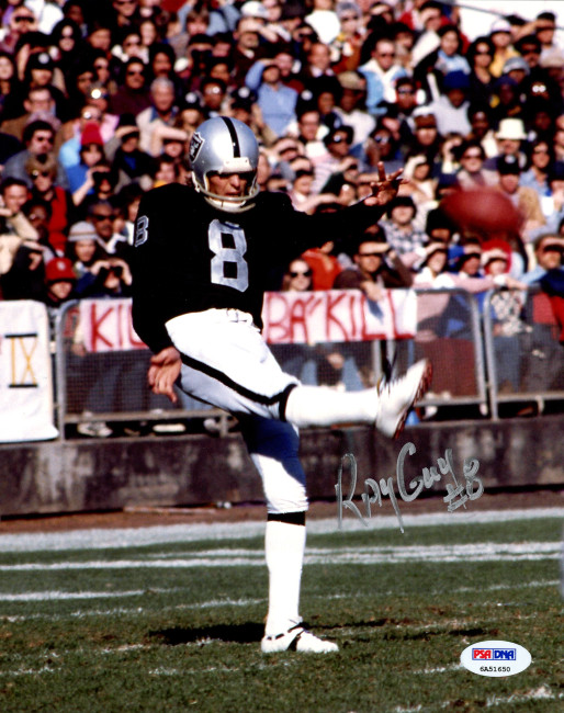 Ray Guy Autographed 8x10 Photo Oakland Raiders (Smudged) PSA/DNA Stock #226410