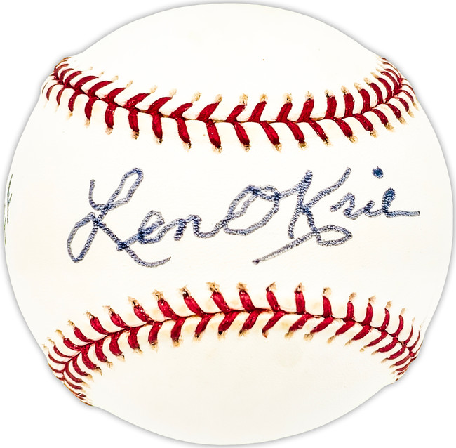 Len Okrie Autographed Official NL Baseball Red Sox, Senators "To Cliff" Beckett BAS QR #BM25565