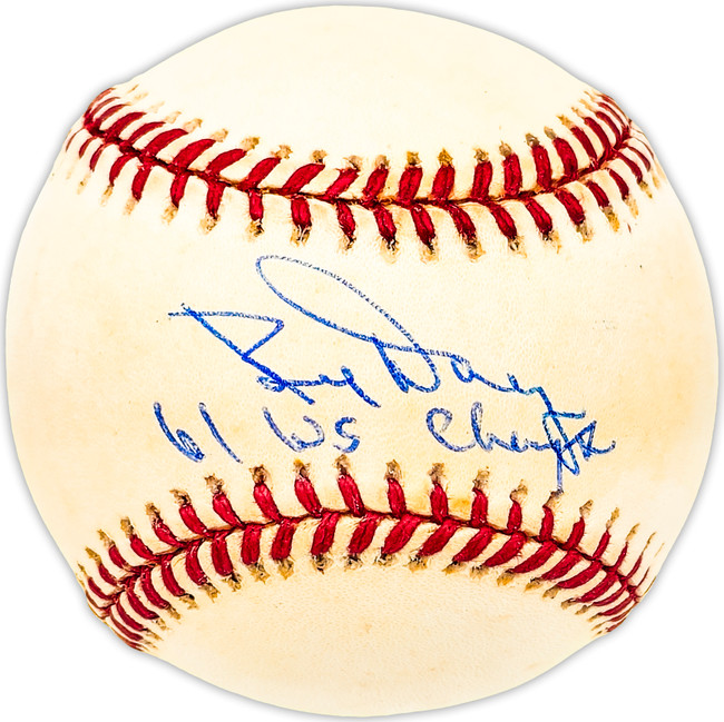 Bud Daley Autographed Official AL Baseball New York Yankees "61 WS Champs" Beckett BAS QR #BM25131