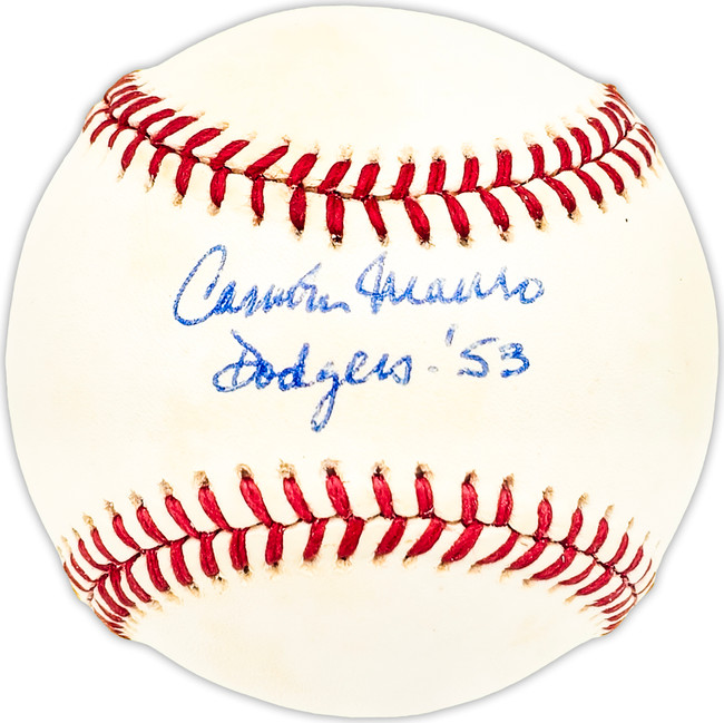 Carmen Mauro Autographed Official NL Baseball Brooklyn Dodgers "Dodgers '53" Beckett BAS QR #BM25767