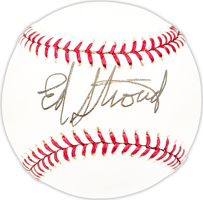 Ed Stroud Autographed Official MLB Baseball Chicago White Sox Beckett BAS QR #BM25363