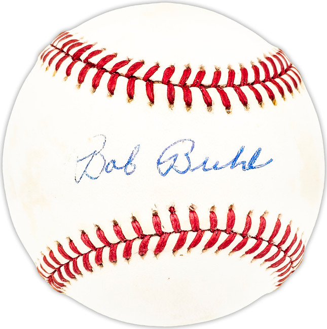 Bob Buhl Autographed Official NL Baseball Milwaukee Braves Beckett BAS QR #BM25850