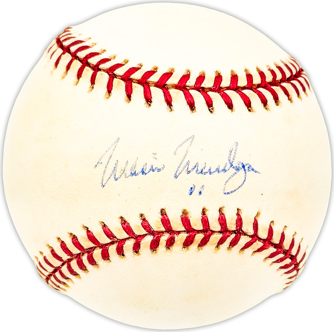 Mario Mendoza Autographed Official NL Baseball Pittsburgh Pirates, Seattle Mariners Beckett BAS QR #BM25136