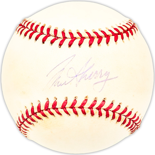 Norm Sherry Autographed Official NL Baseball Los Angeles Dodgers Beckett BAS QR #BM25329
