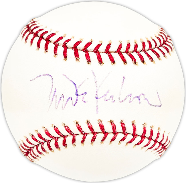 Mike Krukow Autographed Official MLB Baseball San Francisco Giants Beckett BAS QR #BM25686