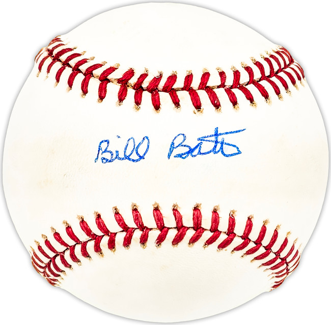 Bill Bates Autographed Official AL Baseball Cincinnati Reds, Milwaukee Brewers Beckett BAS QR #BM25538