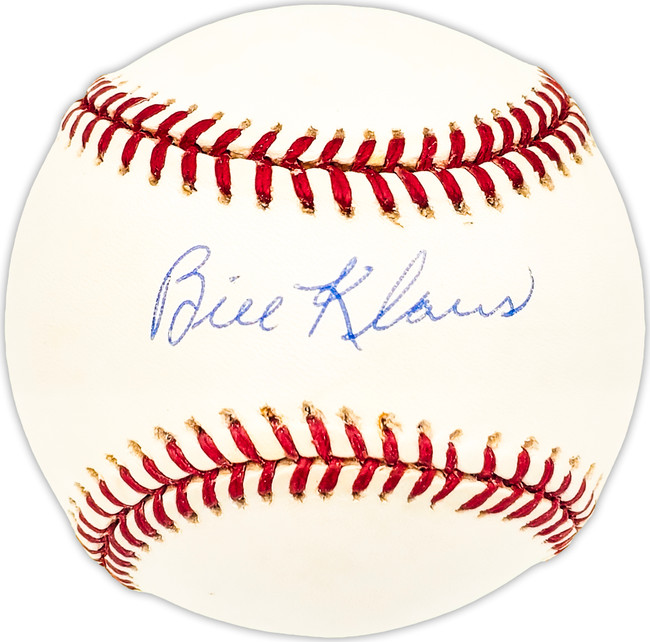 Bill Klaus Autographed Official AL Baseball Boston Red Sox, Baltimore Orioles Beckett BAS QR #BM25756
