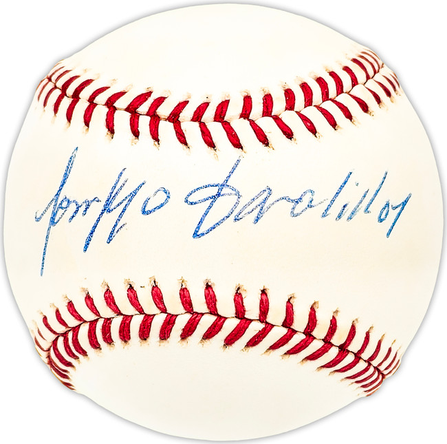Pompeyo Yo-Yo Davalillo Autographed Official AL Baseball Washington Senators Beckett BAS QR #BM25227