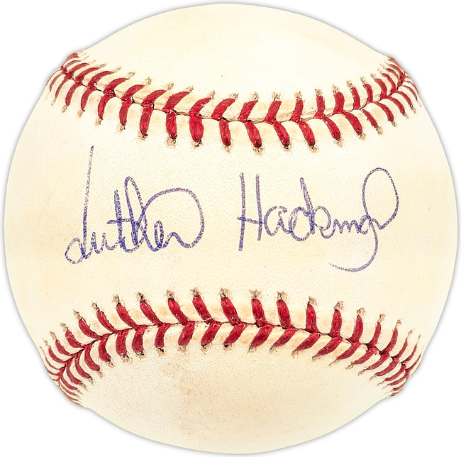 Luther Hackman Autographed Official NL Baseball St. Louis Cardinals SKU #227417