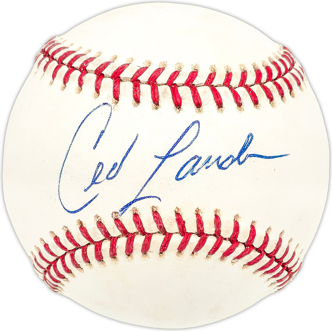 Ced Landrum Autographed Official NL Baseball Chicago Cubs SKU #227593