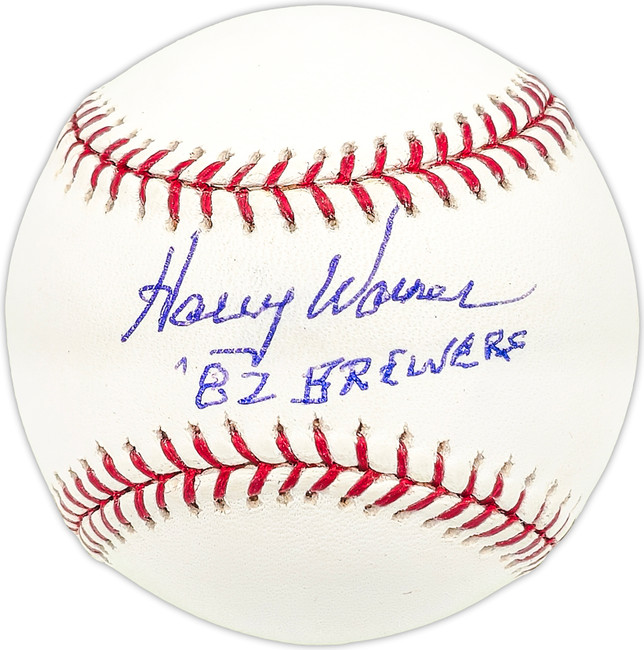 Harry Warner Autographed Official MLB Baseball Milwaukee Brewers Coach "82 Brewers" SKU #227681