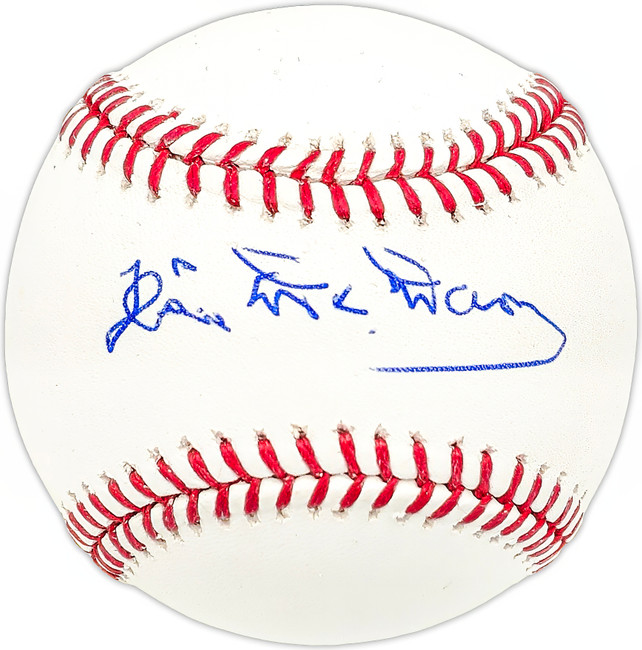 Jim McManus Autographed Official MLB Baseball Tigers, KC A's SKU #227577