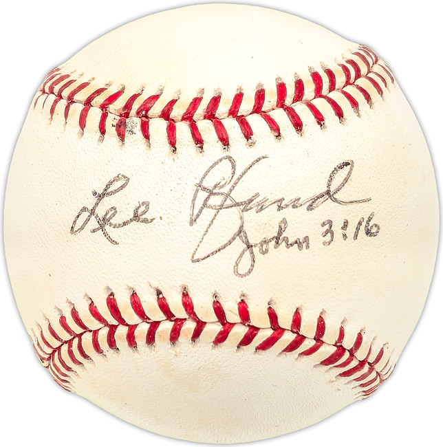 Lee Pfund Autographed Official NL Baseball Brooklyn Dodgers PSA/DNA #X73939