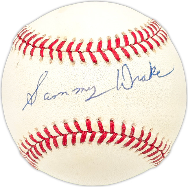 Sammy Drake Autographed Official NL Baseball Chicago Cubs, New York Mets JSA #D12462