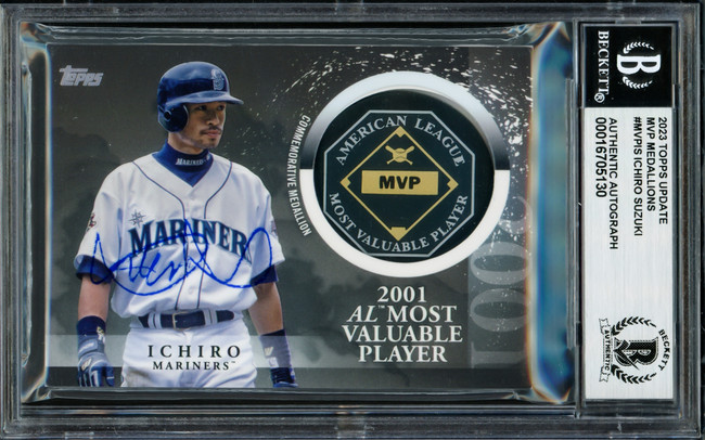 Ichiro Suzuki Autographed 2023 Topps Update AL MVP Winner