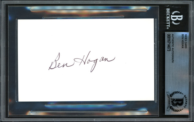 Ben Hogan Autographed 3x5 Index Card Beckett BAS #16714673