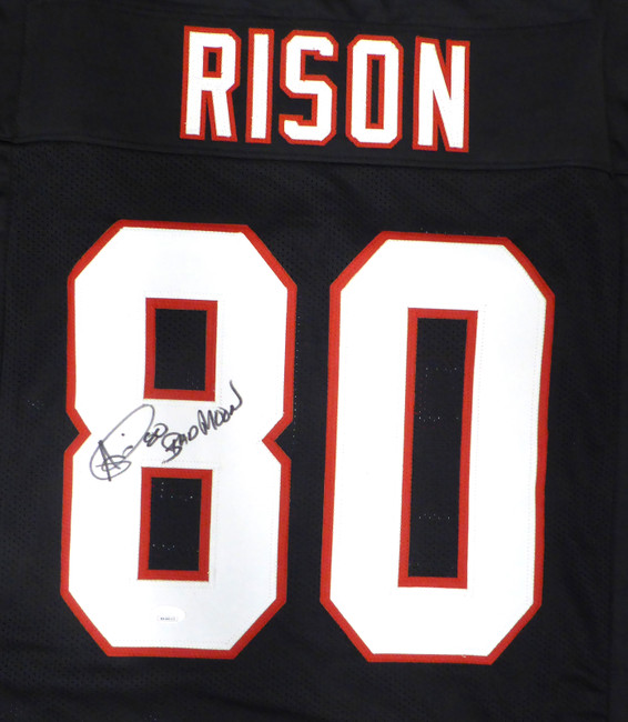 Atlanta Falcons Andre Rison Autographed Black Jersey "Bad Moon" JSA #WA260115