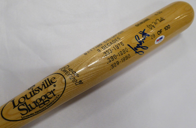 George Brett Autographed Blonde Louiville Slugger Batting Champ Bat Kansas City Royals PSA/DNA #T13706