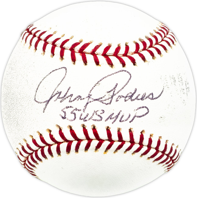 Johnny Podres Autographed Official MLB Baseball Brooklyn Dodgers "55 WS MVP" JSA #D61881