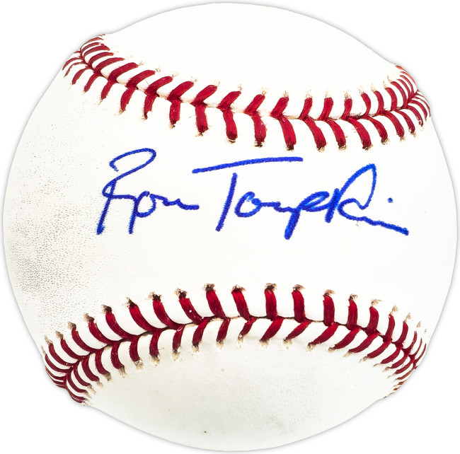 Ron Tompkins Autographed Official MLB Baseball Cubs, KC A's Beckett BAS QR #BM25964