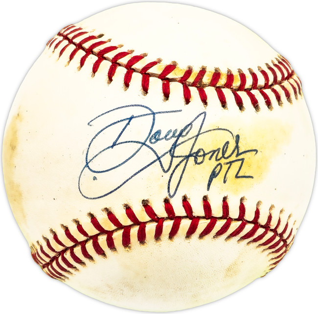 Doug Jones Autographed Official AL Baseball Cleveland Indians Beckett BAS QR #BM17839