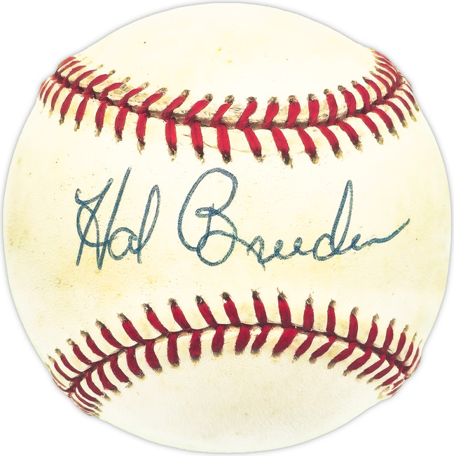 Hal Breeden Autographed Official NL Baseball Montreal Expos, Chicago Cubs Beckett BAS QR #BM25877
