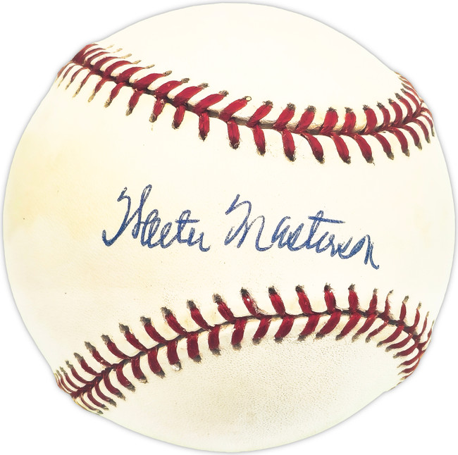 Walter Masterson Autographed Official AL Baseball Boston Red Sox, Detroit Tigers Beckett BAS QR #BM25908