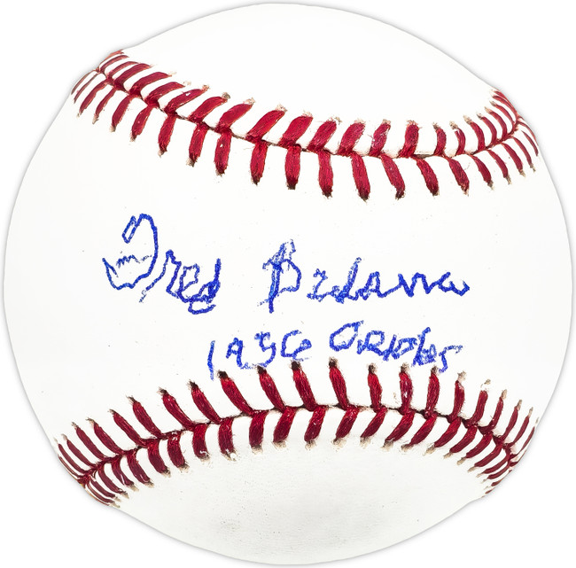 Fred Besana Autographed Official MLB Baseball Baltimore Orioles "1956 Orioles" Beckett BAS QR #BM26006