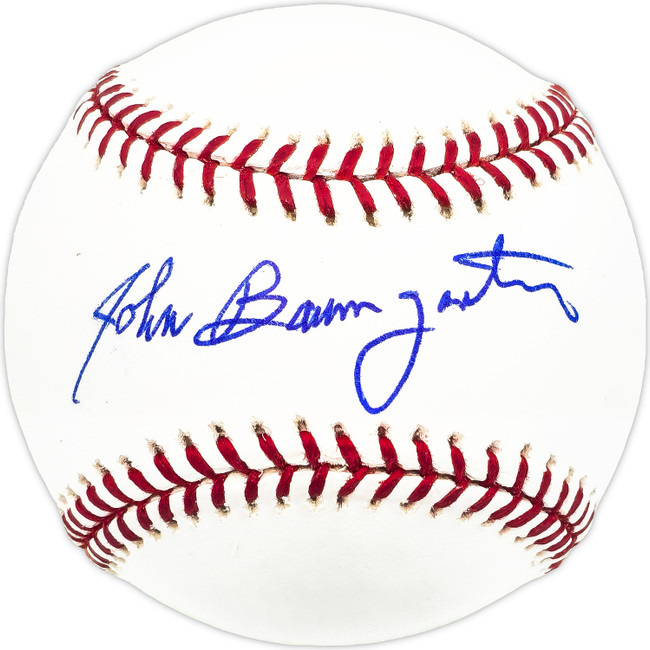 John Baumgartner Autographed Official MLB Baseball Detroit Tigers Beckett BAS QR #BM26018