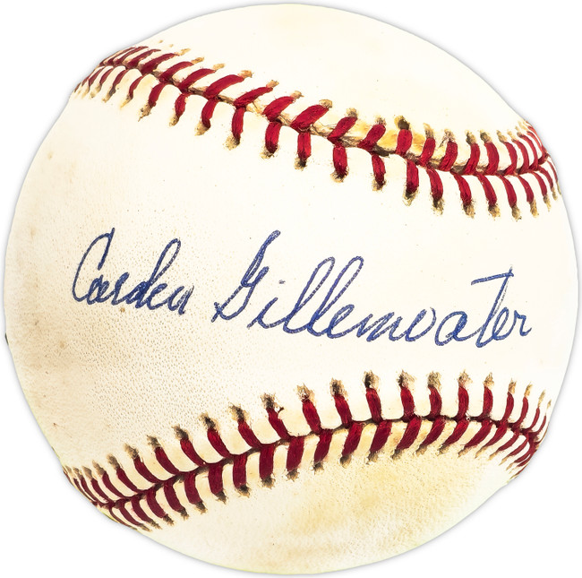 Carden Gillenwater Autographed Official NL Baseball Brooklyn Dodgers Beckett BAS QR #BM25995