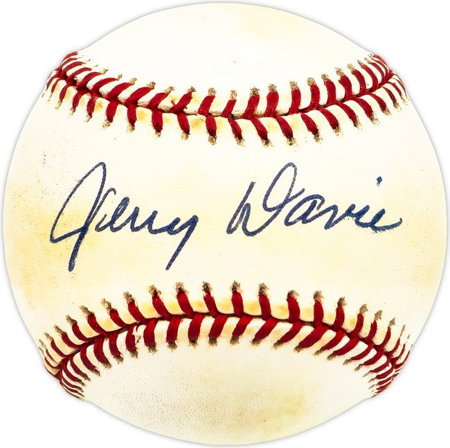 Jerry Davie Autographed Official AL Baseball Detroit Tigers Beckett BAS QR #BM17794