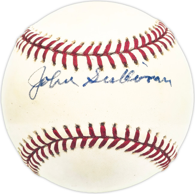 John Sullivan Autographed Official MLB Baseball Washington Senators Beckett BAS QR #BM25896