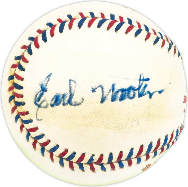 Earl Wooten Autographed Official 1997 All Star Game Logo Baseball Washington Senators Beckett BAS QR #BM25912