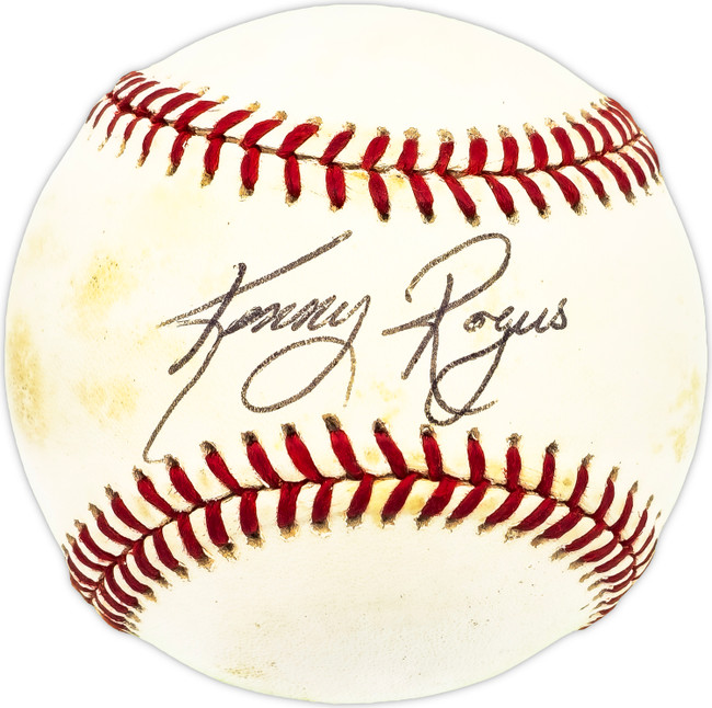 Kenny Rogers Autographed Official AL Baseball Texas Rangers, New York Yankees Beckett BAS QR #BM17789