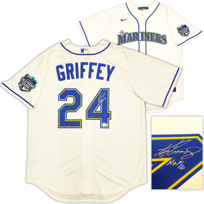 Seattle Mariners Ken Griffey Jr. Autographed Cream Nike 2023 All Star Game Patch Jersey Size L "HOF 16" Beckett BAS Witness Stock #230146