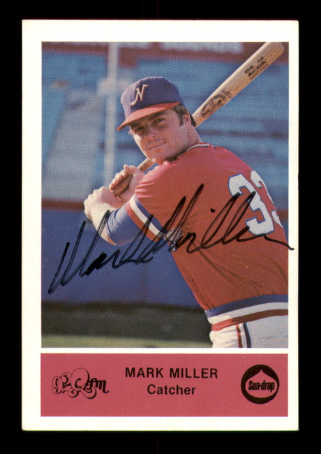 Mark Miller Autographed 1979 Sun-Drop Card Nashville Sounds SKU #231294