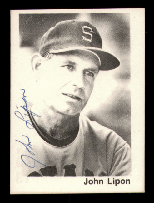 John Lipon Autographed 1976 TCMA Card #13 Shreveport Captains SKU #231611 John Lipon Autographed 1976 TCMA Card #13 Shreveport Captains SKU #231611
