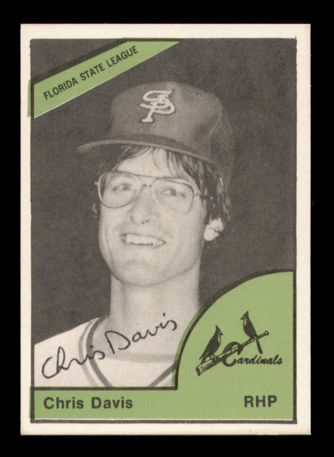 Chris Davis Autographed 1978 TCMA Rookie Card #77 St. Petersburg Cardinals SKU #231769